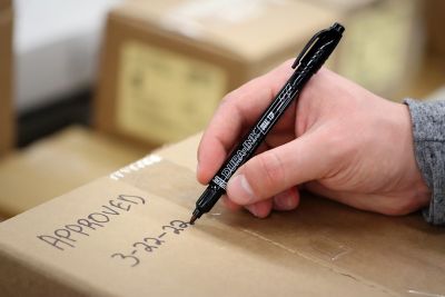 Image showing  Dual-Tip Permanent Ink Markers, Black, 2-Pack