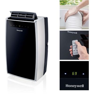 Honeywell 11,000 BTU Portable Air Conditioner with Dehumidifier and Fan, White/Black