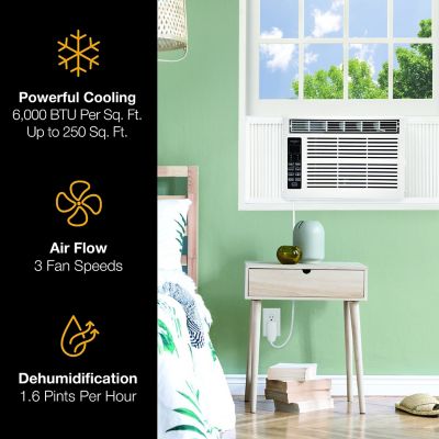 Image showing  115V Window Air Conditioner with Remote Control, 250 sq. ft., 6,000 BTU