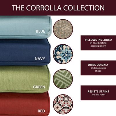 Image showing  6 pc. Corolla Outdoor Lounge Set, Red