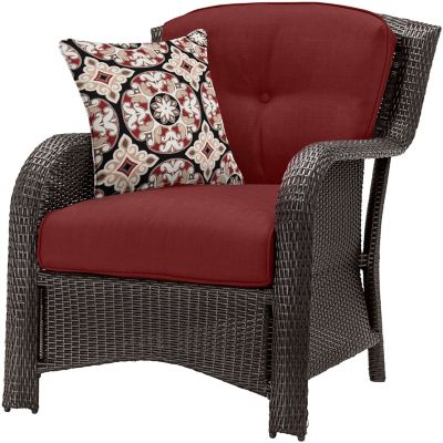 Image showing  6 pc. Corolla Outdoor Lounge Set, Red