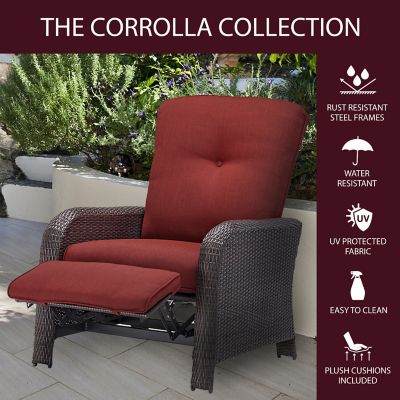 Image showing  Corrolla Outdoor Luxury Patio Recliner in Red