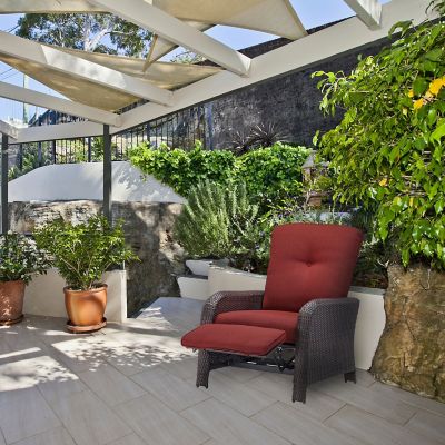 Image showing  Corrolla Outdoor Luxury Patio Recliner in Red