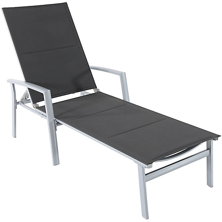 Cambridge Padded Sling Patio Chaise Lounge Chair