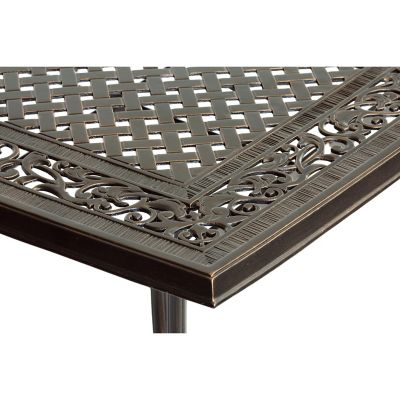 Image showing 5 th Cambridge 9 pc. Legacy Outdoor Dining Set with 60 in. Large Square Table, Golden Bronze