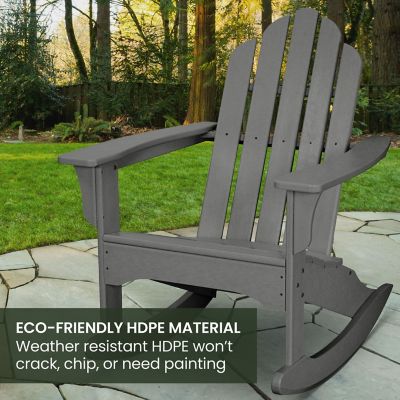 Image showing  All-Weather Adirondack Rocking Chair, Grey