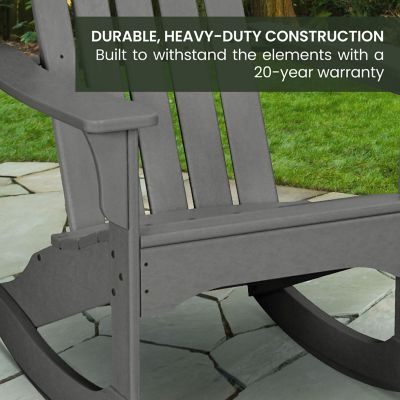 Image showing  All-Weather Adirondack Rocking Chair, Grey