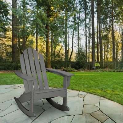 Image showing  All-Weather Adirondack Rocking Chair, Grey