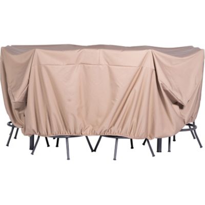 Hanover Weatherproof Outdoor Furniture Cover for 5 pc. Square or Round Dining Set, 98.4 in. x 98.4 in. x 29.52 in.