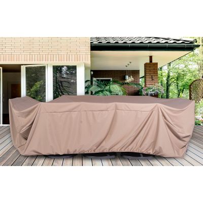 Image showing  Weatherproof Large Outdoor Furniture Cover for 9 pc. Rectangular Dining Set, 130 in. x 106.3 in. x 29.52 in.