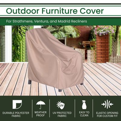 Image showing  Weatherproof Outdoor Furniture Cover for Strathmere, Ventura, and Madrid Recliners