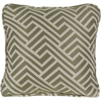Hanover Indoor/Outdoor Geo Stripe Throw Pillow, Cilantro Green