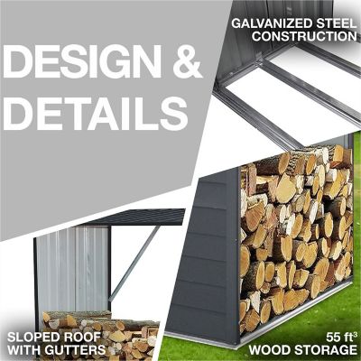 Firewood Rack Outdoor Latitude Run® Heavy Duty Wood Rack For