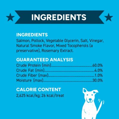 Image showing  Wag More Bark Less Jerky Dog Treats, Smoked Salmon, 10 oz.