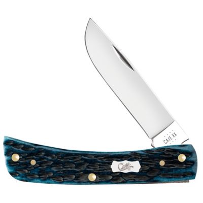 Case Cutlery 2.8 in. Pocket Worn Bone Sod Buster Jr. Knife, Mediterranean Blue