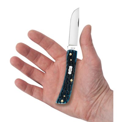 Image showing  2.8 in. Worn Bone Sod Buster Jr. Pocket Knife, Mediterranean Blue