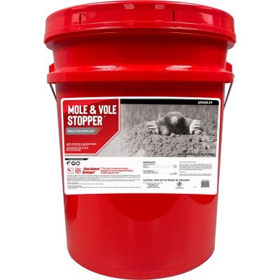 Animal Stoppers 25 lb. Mole and Vole Stopper Animal Repellent, Ready-to-Use Granular Pail