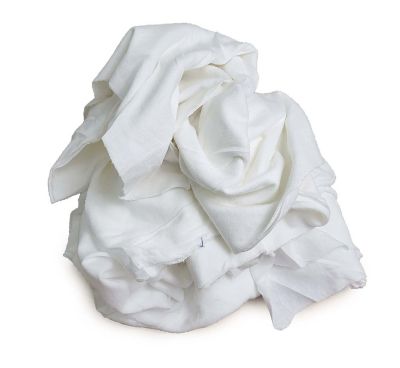 Image showing  Supreme Quality Smooth Jersey Cotton Lint-Free Cleaning T-Shirt Cloth Rags, White, 100 lb.