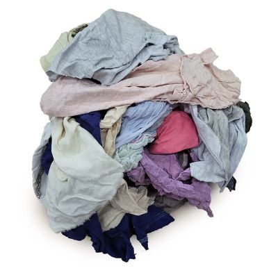 Pro-Clean Basics Recycled Cleaning T-Shirt Cloth Rags, Lint-Free, 100% Cotton, 800 lb.