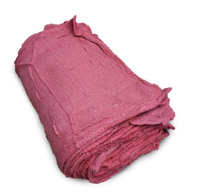 Pro-Clean Basics Premium Heavy-Duty Reusable Cleaning Shop Towels, Commercial Grade, 100% Cotton, Red, 51 lb