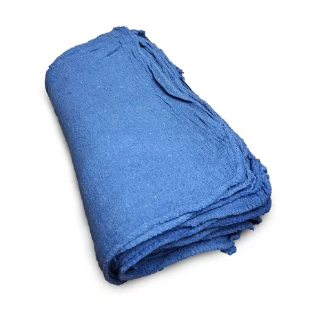 Pro-Clean Basics Premium Reusable Cleaning Shop Towels Commercial Grade 100% Cotton 10" x 12" Blue 16 lb Cleaning Cloths & Dusters