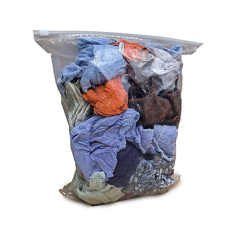 Pro-Clean Basics Terry Cloth Rags, Colored Assorted Sizes, 100% Cotton, 4 lb.