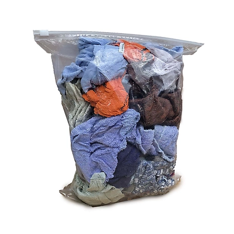Pro-Clean Basics Terry Cloth Rags, Colored Assorted Sizes, 100% Cotton, 4 lb.