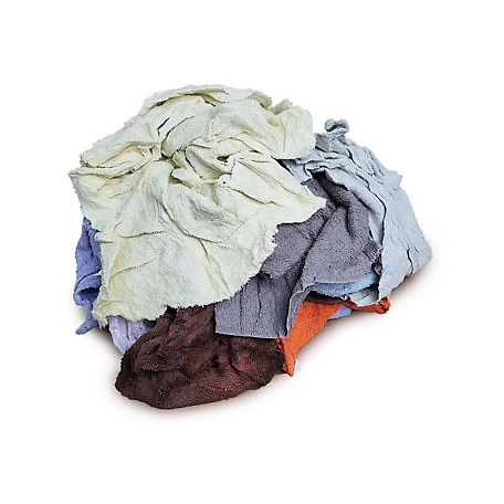 Pro-Clean Basics Terry Cloth Rags, Colored, Assorted Sizes, 100% Cotton, 800 lb. Pallet