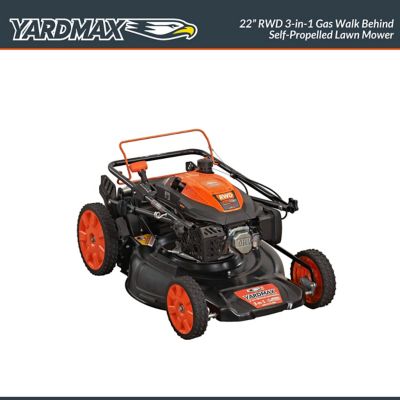 Image showing  22 in. 201cc Gas-Powered SELECT PACE 6-Speed CVT RWD High-Wheel 3-in-1 Self-Propelled Push Lawn Mower
