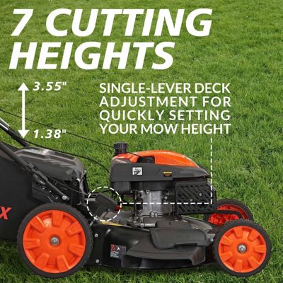 Image showing 9 th YARDMAX 22 in. 201cc Gas-Powered SELECT PACE 6-Speed CVT RWD High-Wheel 3-in-1 Self-Propelled Push Lawn Mower