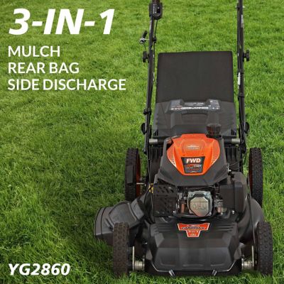 Image showing  22 in. 201cc Gas-Powered SELECT PACE 6-Speed CVT FWD High-Wheel 3-in-1 Self-Propelled Push Lawn Mower