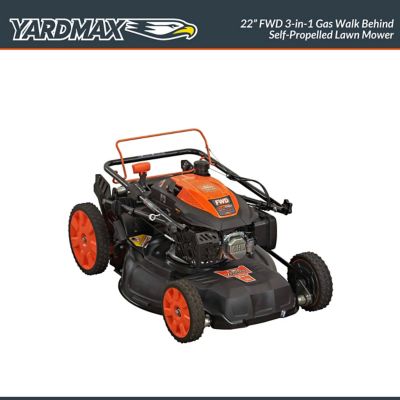 Image showing  22 in. 201cc Gas-Powered SELECT PACE 6-Speed CVT FWD High-Wheel 3-in-1 Self-Propelled Push Lawn Mower