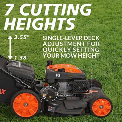 Image showing 9 th YARDMAX 22 in. 201cc Gas-Powered SELECT PACE 6-Speed CVT FWD High-Wheel 3-in-1 Self-Propelled Push Lawn Mower