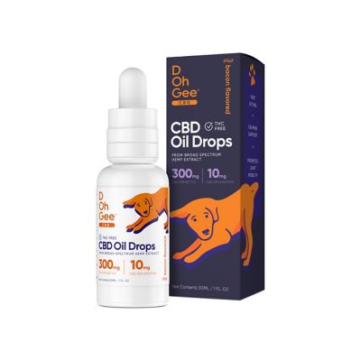 D Oh Gee CBD Dog Oil Drops, 300mg, Bacon