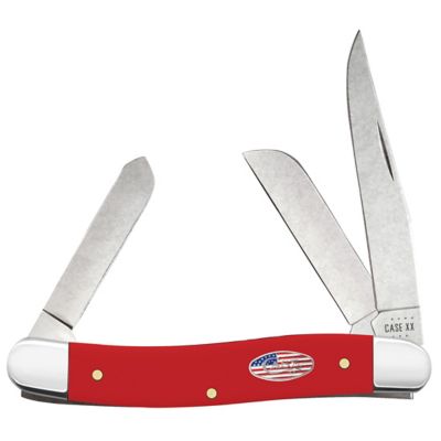 Case Cutlery 2.57 in., 1.88 in. and 1.71 in. American Workman Synthetic CS Medium Stockman Knife, Red