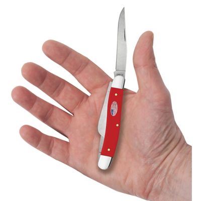 Image showing  2.57 in., 1.88 in. and 1.71 in. American Workman Synthetic CS Medium Stockman Knife, Red