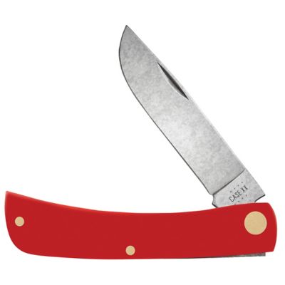Case Cutlery 2.8 in. American Workman Synthetic CS Sod Buster Jr. Knife, Red