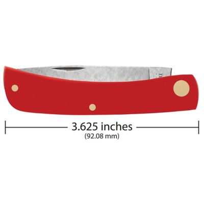 Image showing  2.8 in. American Workman Synthetic CS Sod Buster Jr. Knife, Red