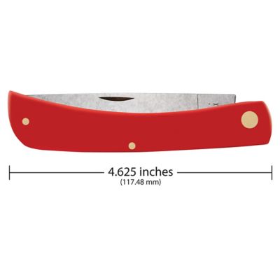 Image showing  2.8 in. American Workman Synthetic CS Sod Buster Knife, Red