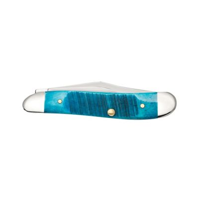 Image showing  2.1 in. and 1.53 in. Bone Peanut Knife, Caribbean Blue