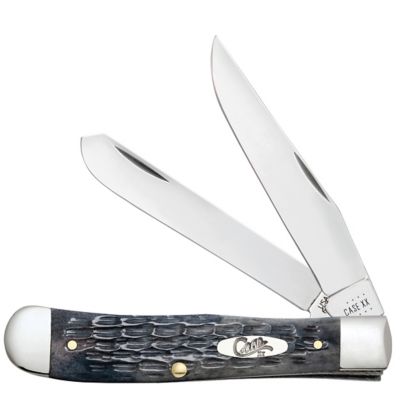 Case Cutlery 3.24 in. and 3.27 in. Pocket Worn Bone CS Trapper Knife, Gray