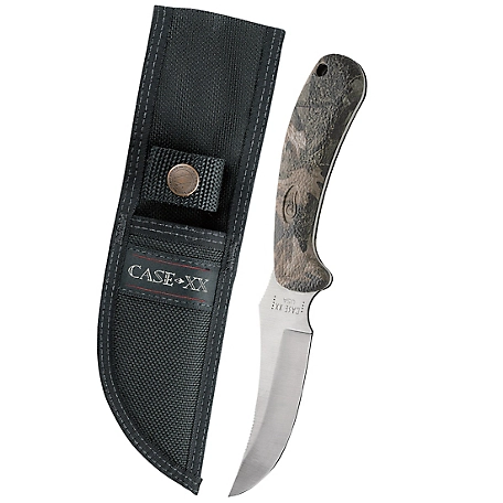 Case Cutlery 4.13 in. Lightweight Synthetic Ridgeback Hunter Knife, Grand Forest Camo