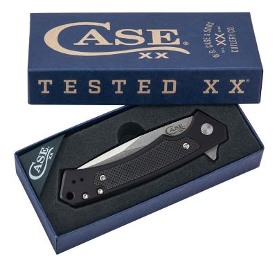 Image showing  3.4 in. Black Anodized Aluminum Knife with Black G-10 Inlay Marilla