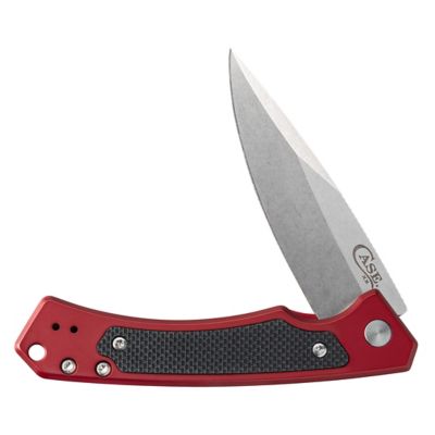 Case Cutlery 3.4 in. Aluminum G-10 Marilla Knife, Red