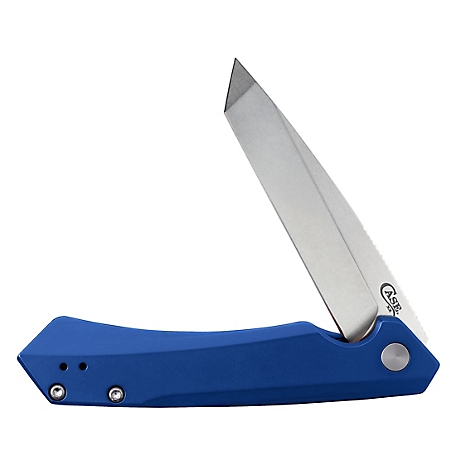 Case Cutlery 3.4 in. Aluminum Kinzua Knife with Tanto Blade, Blue