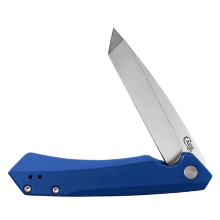 Case Cutlery 3.4" Aluminum Kinzua Knife with Tanto Blade Blue Knives