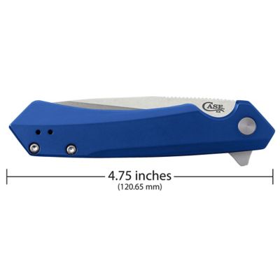 Image showing  3.4 in. Aluminum Kinzua Knife with Tanto Blade, Blue