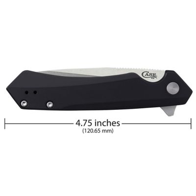 Image showing  3.4 in. Aluminum Kinzua Knife with Tanto Blade, Black