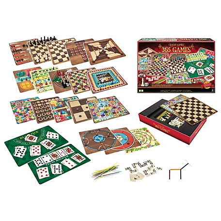 Ambassador Classic Games with 365 Games, 10 Double-Sided Playing Boards, For Ages 6+