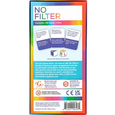 Image showing  No Filter Candid Conversation Game, 3+ Players, For Ages 12+, 20 Minute Game Play